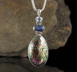 Blue Topaz & Kyanite & Paua Shell Pdt Lge