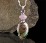 Amethyst & Kunzite & Paua Shell Pdt Lge