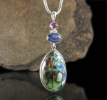 Amethyst & Kyanite & Paua Shell Pdt Lge