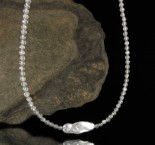 Labradorite & Biwa Pearl Necklace