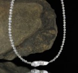 Labradorite & Biwa Pearl Necklace