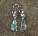 Blue Topaz & Paua Shell Earrings