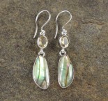 Citrine & Paua Shell Earrings
