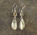 Citrine & Paua Shell Earrings