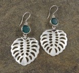 Green Chalcedony & Mother of Pearl Earrings