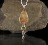 Fossil Coral & Citrine & Rose Quartz Pdt Lge