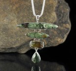 Rainforest Rhyolite & Grossular Garnet Pdt Lge