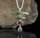 Rainforest Rhyolite & Grossular Garnet Pdt Lge