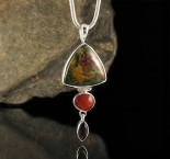 Bloodstone Jasper & Carnelian & Smoky Quartz Pdt Lge