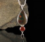 Bloodstone Jasper & Carnelian & Smoky Quartz Pdt Lge