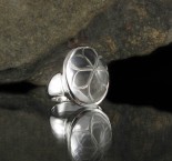 Clear Quartz Carved Flower Ring