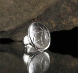 Clear Quartz Carved Flower Ring