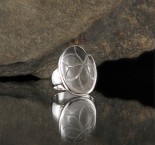 Clear Quartz Carved Flower Ring