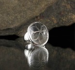Clear Quartz Carved Flower Ring