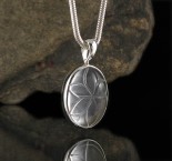 Clear Quartz Carved Flower Pendant Med
