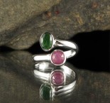 Raspberry Sapphire & Chrome Diopside Ring