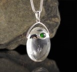 Chrome Diopside & Clear Quartz Pdt Lge