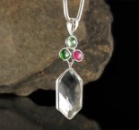Sapphire & Chrome Diopside & Emerald Kyanite & Clear Quartz Pdt Lge