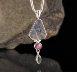 Clear Quartz & Sapphire & White Topaz Pdt Med