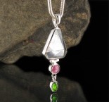 Clear Quartz & Sapphire & Chrome Diopside Pdt Med