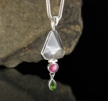 Clear Quartz & Sapphire & Chrome Diopside Pdt Med