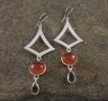 Carnelian & Smoky Quartz Earrings XL