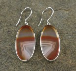 Banded Carnelian Earrings
