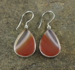Banded Carnelian Earrings