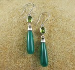 Peridot & Green Chalcedony Earrings