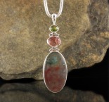 Tourmaline & Strawberry Quartz & Moss Agate Pdt Lge