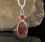 Amethyst & Strawberry Quartz & Moss Agate Pdt Lge