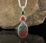 Canadian Jade & Strawberry Quartz & Moss Agate Pdt Lge