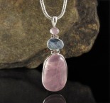 Rose Quartz & Aquamarine Pdt Lge