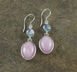 Blue Topaz & Kunzite Earrings