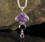 Charoite & Amethyst Pendant Med