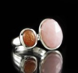 Pink Opal & Sunstone Ring