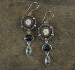 Stalactite & Ocean Kyanite & Blue Topaz Earrings