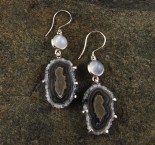 SALE Moonstone & Quartz Stalactite Earrings
