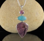 Amethyst & Amazonite & Trapiche Amethyst Pdt Lge