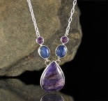 Charoite & Kyanite & Amethyst Necklace
