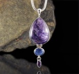 Charoite & Kyanite & Amethyst Pendant Lge