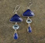 Lapis Lazuli & Blue Topaz Earrings