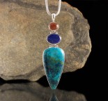 Hessonite Garnet & Lapis Lazuli & Shattuckite Pdt Lge