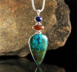 Lapis Lazuli & Hessonite Garnet & Shattuckite Pdt Lge