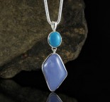 Turquoise & Blue Chalcedony Pdt Lge