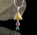 Yellow Aventurine & Sapphire & Chrysocolla Pdt Med