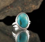 Peruvian Blue Opal Ring
