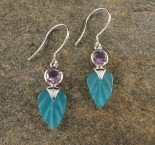 Amazonite & Amethyst Earrings