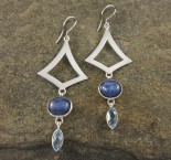 Kyanite & Blue Topaz Earrings XL