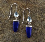 Blue Topaz & Lapis Lazuli Earrings